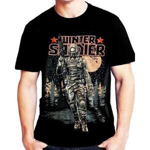 Winter Soldier Bucky Barnes Marvel Superhero Fan T-Shirt